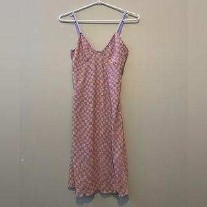 Checkered print forever 21 slip dress